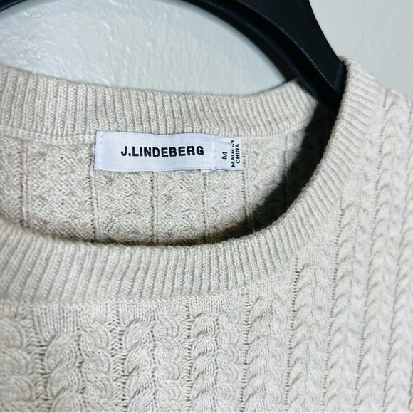 J.Lindeberg Crew Neck Herringbone Sweater - Picture 3 of 5